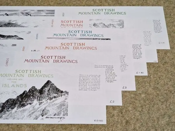 Scottish Mountain Drawing Books Dust Jackets