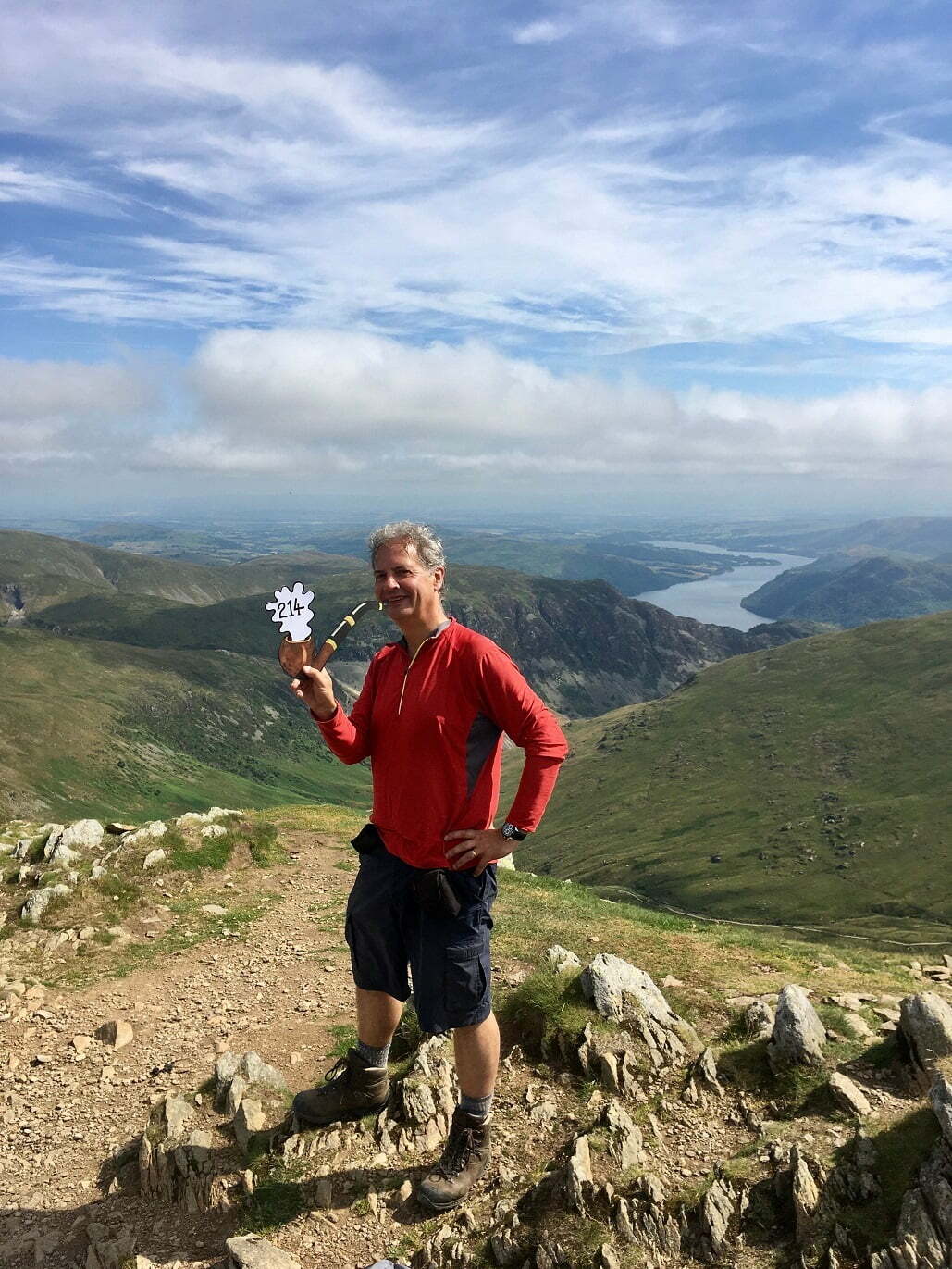 George completes the Wainwrights on Catstycam