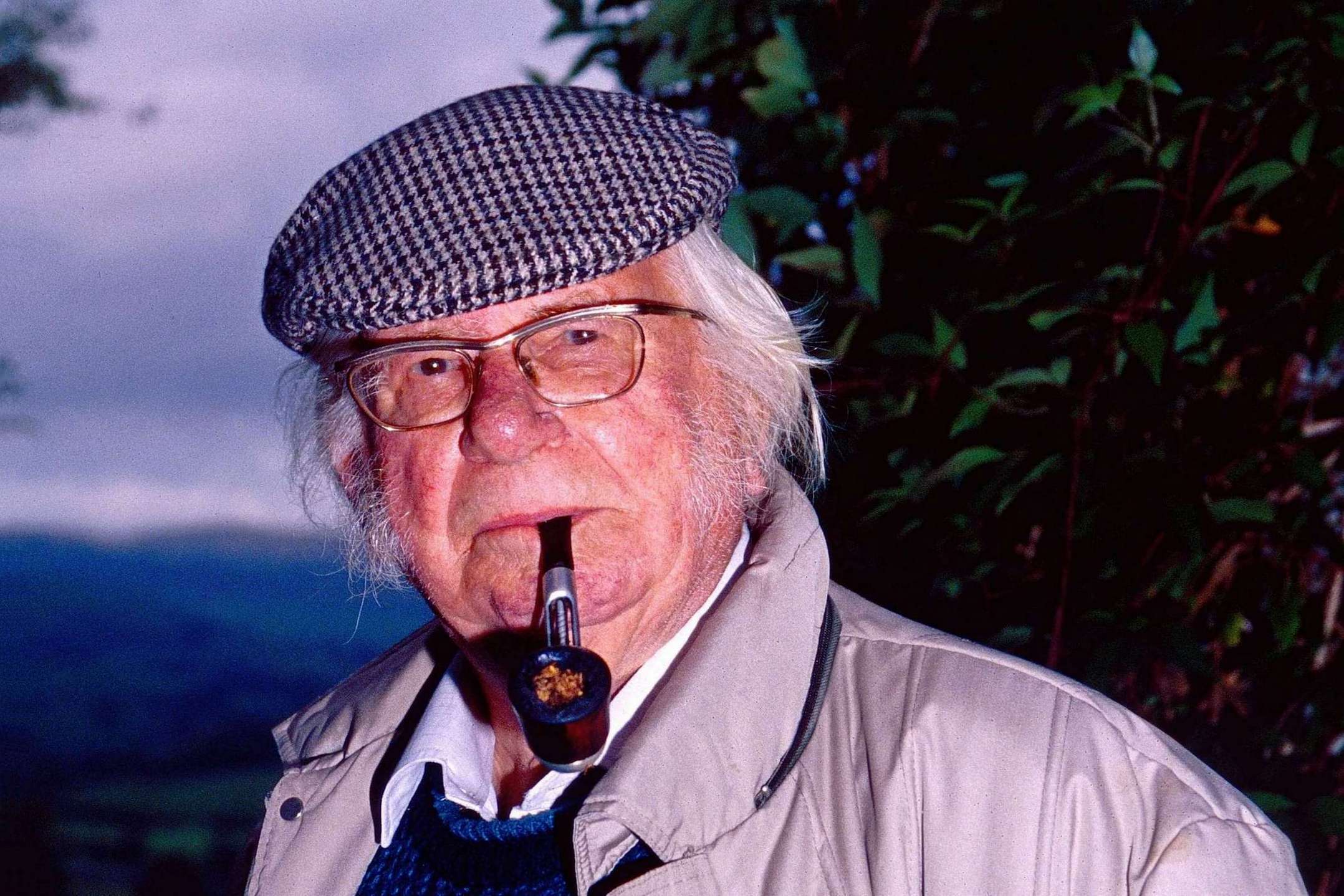 Alfred Wainwright in his Garden